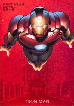 2017 Fleer Ultra Marvel Spider-Man - Marvel Metal Precious Metal Gems Red #MM8 Iron Man Front