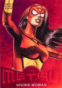 2017 Fleer Ultra Marvel Spider-Man - Marvel Metal Precious Metal Gems Red #MM9 Spider-Woman Front