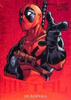 2017 Fleer Ultra Marvel Spider-Man - Marvel Metal Precious Metal Gems Red #MM12 Deadpool Front