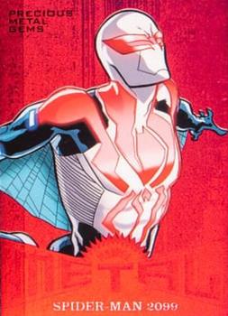 2017 Fleer Ultra Marvel Spider-Man - Marvel Metal Precious Metal Gems Red #MM35 Spider-Man 2099 Front