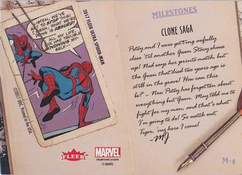 2017 Fleer Ultra Marvel Spider-Man - Milestones #M-4 Clone Saga Back