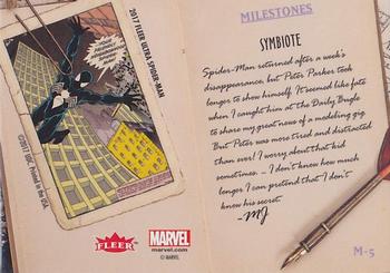 2017 Fleer Ultra Marvel Spider-Man - Milestones #M-5 Symbiote Back