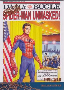 2017 Fleer Ultra Marvel Spider-Man - Milestones #M-8 Civil War Front