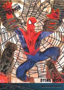 2017 Fleer Ultra Marvel Spider-Man - Milestones Silver Web Foil #M-11 Dying Wish Front