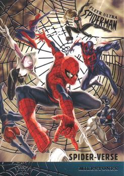 2017 Fleer Ultra Marvel Spider-Man - Milestones Silver Web Foil #M-12 Spider-Verse Front