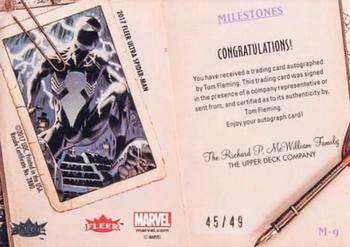 2017 Fleer Ultra Marvel Spider-Man - Milestones Gold Web Foil Autographs #M-9 Black is Back Back