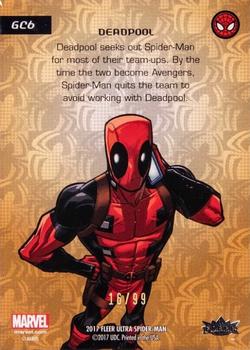 2017 Fleer Ultra Marvel Spider-Man - Royal Foil #GC6 Deadpool Back