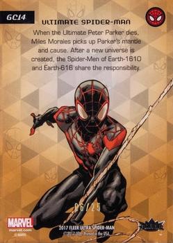2017 Fleer Ultra Marvel Spider-Man - Royal Foil Pattern 1 #GC14 Ultimate Spider-Man Back