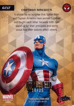 2017 Fleer Ultra Marvel Spider-Man - Royal Foil Pattern 1 #GC17 Captain America Back