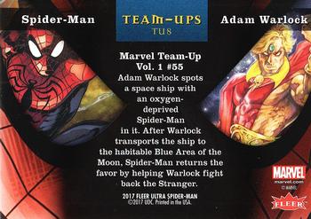 2017 Fleer Ultra Marvel Spider-Man - Team Ups #TU8 Adam Warlock Back