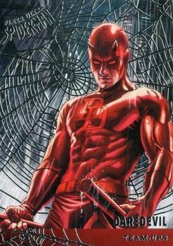 2017 Fleer Ultra Marvel Spider-Man - Team Ups Silver Web Foil #TU1 Daredevil Front