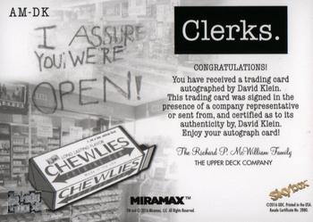 2017 SkyBox Clerks - Autographs #AM-DK David Klein Back