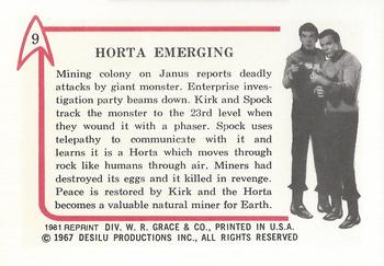 1981 Leaf 1967 Star Trek (Reprint) #9 Horta Emerging Back