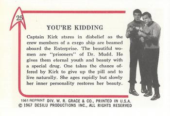 1981 Leaf 1967 Star Trek (Reprint) #25 You're Kidding Back
