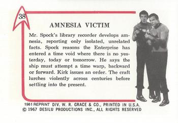 1981 Leaf 1967 Star Trek (Reprint) #38 Amnesia Victim Back