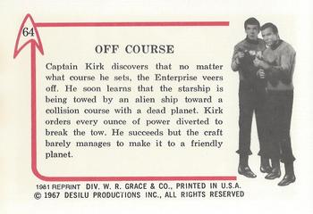 1981 Leaf 1967 Star Trek (Reprint) #64 Off Course Back
