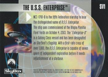 1994 SkyBox The Making of Star Trek: The Next Generation - Collector's Edition SkyVision #SV1 The USS Enterprise Back
