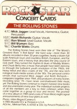 1985 AGI Rock Star #1 The Rolling Stones Back