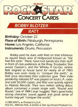 1985 AGI Rock Star #14 Bobby Blotzer / Ratt Back
