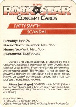 1985 AGI Rock Star #53 Patty Smyth / Scandal Back