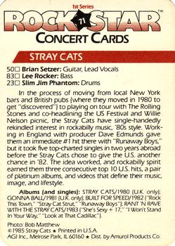 1985 AGI Rock Star #71 Stray Cats Back