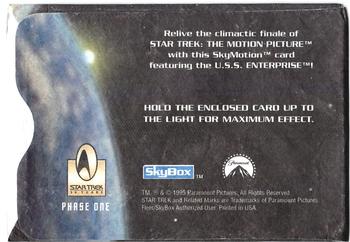 1995 SkyBox 30 Years of Star Trek Phase One - Small SkyMotion #NNO Star Trek The Motion Picture U.S.S. Enterprise SkyMotion Sleeve Back