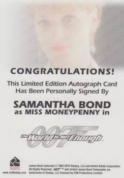 2016 Rittenhouse James Bond 007 Classics - Autographs #NNO Samantha Bond Back