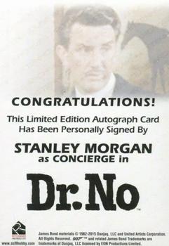 2016 Rittenhouse James Bond 007 Classics - Autographs #NNO Stanley Morgan Back