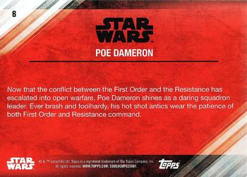 2017 Topps Star Wars: The Last Jedi #6 Poe Dameron Back