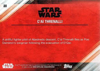 2017 Topps Star Wars: The Last Jedi #20 C'ai Threnalli Back