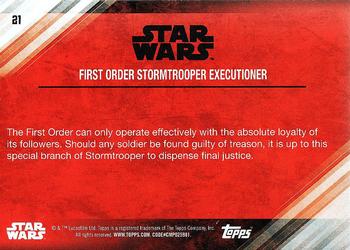 2017 Topps Star Wars: The Last Jedi #21 First Order Stormtrooper Executioner Back