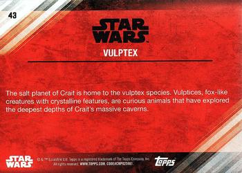 2017 Topps Star Wars: The Last Jedi #43 Vulptex Back