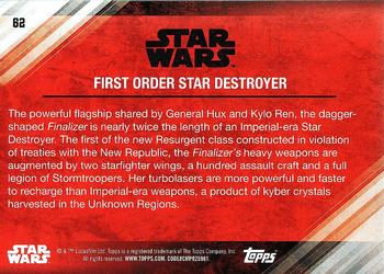 2017 Topps Star Wars: The Last Jedi #62 First Order Star Destroyer Back