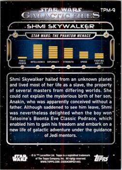 2017 Topps Star Wars: Galactic Files Reborn - Blue #TPM-9 Shmi Skywalker Back