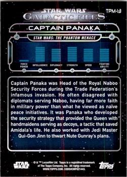 2017 Topps Star Wars: Galactic Files Reborn - Blue #TPM-13 Captain Panaka Back