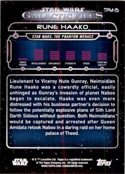 2017 Topps Star Wars: Galactic Files Reborn - Blue #TPM-15 Rune Haako Back