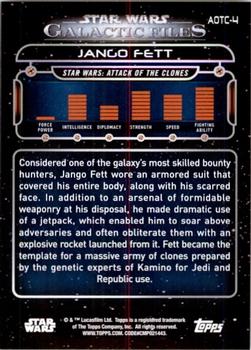 2017 Topps Star Wars: Galactic Files Reborn - Blue #AOTC-4 Jango Fett Back