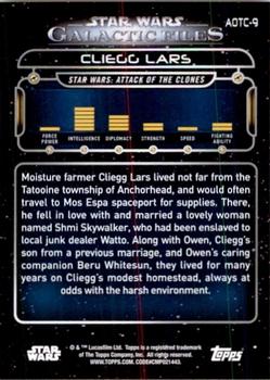2017 Topps Star Wars: Galactic Files Reborn - Blue #AOTC-9 Cliegg Lars Back