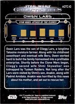 2017 Topps Star Wars: Galactic Files Reborn - Blue #AOTC-10 Owen Lars Back