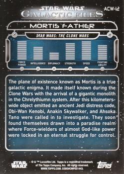 2017 Topps Star Wars: Galactic Files Reborn - Blue #ACW-12 Mortis Father Back