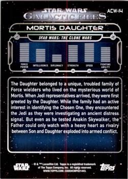 2017 Topps Star Wars: Galactic Files Reborn - Blue #ACW-14 Mortis Daughter Back