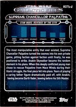 2017 Topps Star Wars: Galactic Files Reborn - Blue #ROTS-2 Supreme Chancellor Palpatine Back