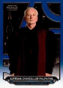 2017 Topps Star Wars: Galactic Files Reborn - Blue #ROTS-2 Supreme Chancellor Palpatine Front