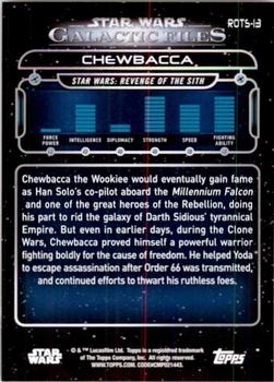 2017 Topps Star Wars: Galactic Files Reborn - Blue #ROTS-13 Chewbacca Back