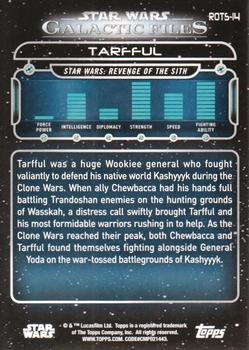 2017 Topps Star Wars: Galactic Files Reborn - Blue #ROTS-14 Tarfful Back