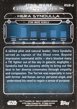 2017 Topps Star Wars: Galactic Files Reborn - Blue #REB-2 Hera Syndulla Back