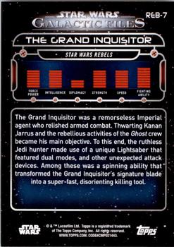 2017 Topps Star Wars: Galactic Files Reborn - Blue #REB-7 The Grand Inquisitor Back