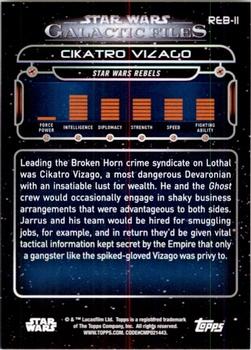 2017 Topps Star Wars: Galactic Files Reborn - Blue #REB-11 Cikatro Vizago Back