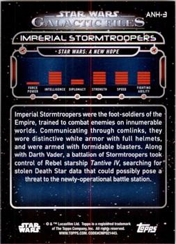 2017 Topps Star Wars: Galactic Files Reborn - Blue #ANH-3 Imperial Stormtroopers Back