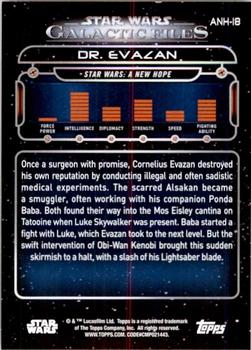 2017 Topps Star Wars: Galactic Files Reborn - Blue #ANH-18 Dr. Evazan Back